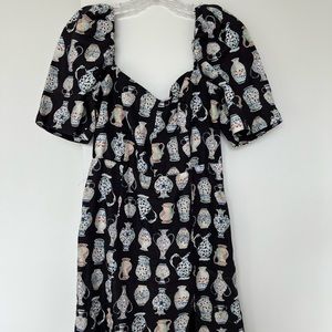 Aritzia Wilfred Mini Dress Vase Print